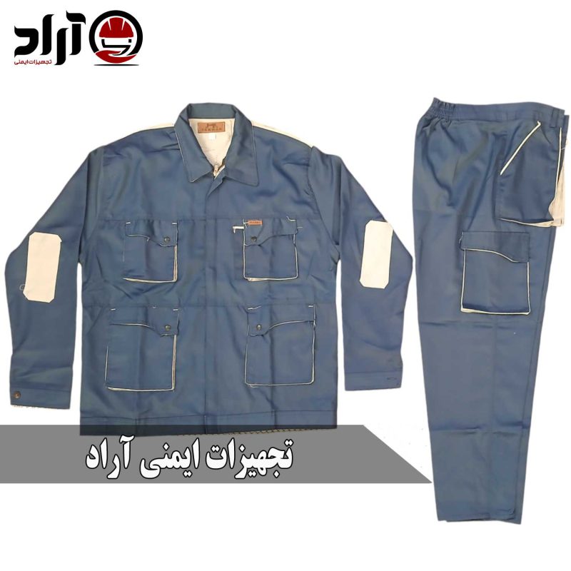 لباس کار ست ورک آبی نفتی