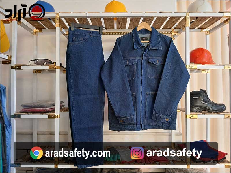 خرید لباس کار لی دکمه ای