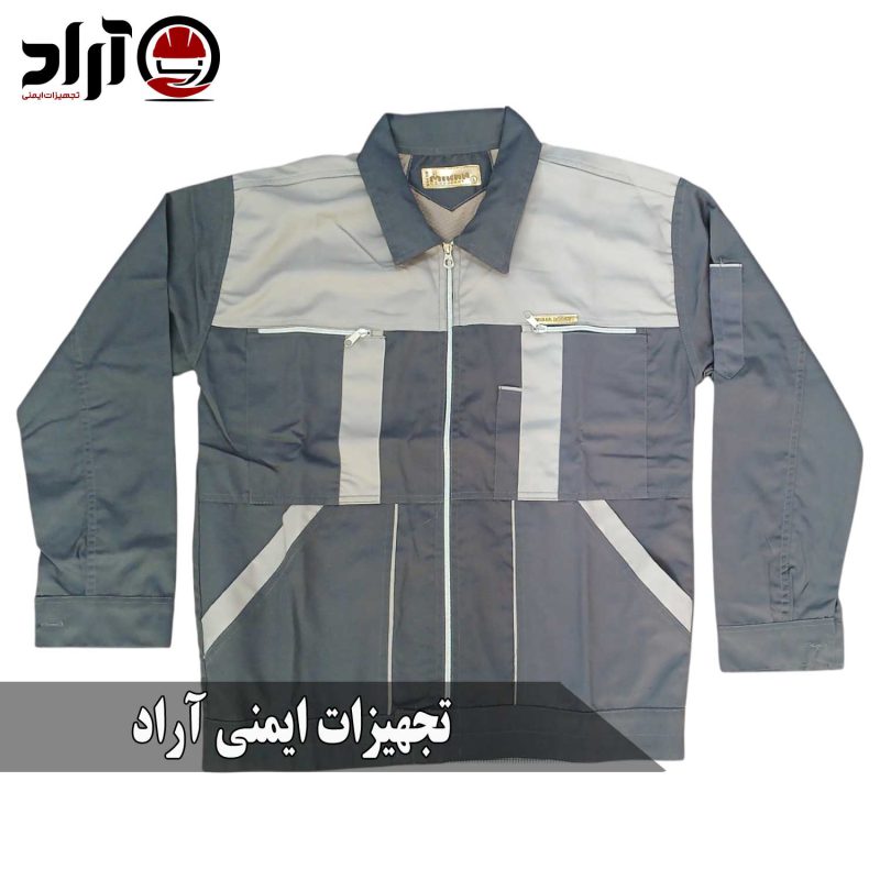 کاپشن کار سیلوری درجه یک طوسی استخوانی