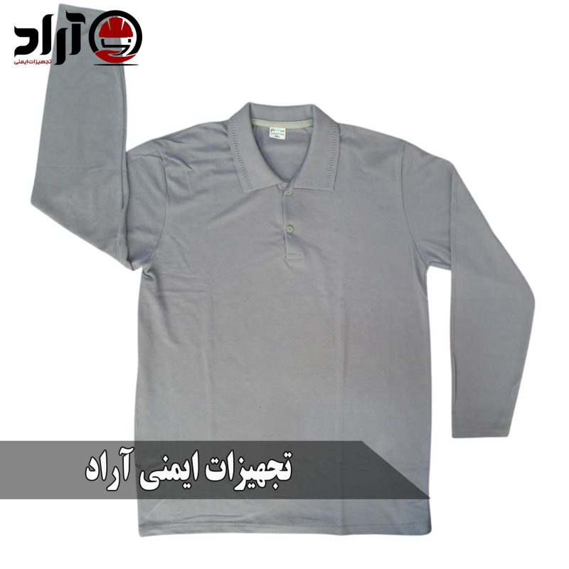 تیشرت کار آستین بلند طوسی