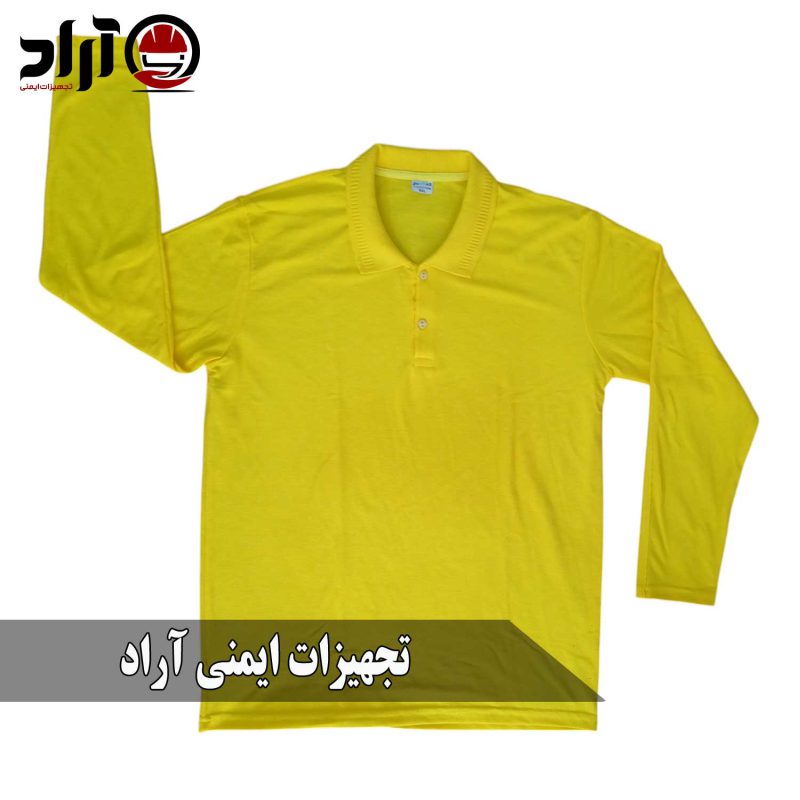 تیشرت کار آستین بلند زرد