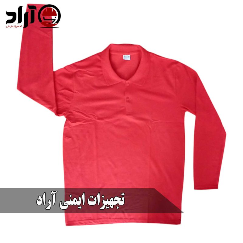 تیشرت کار آستین بلند قرمز