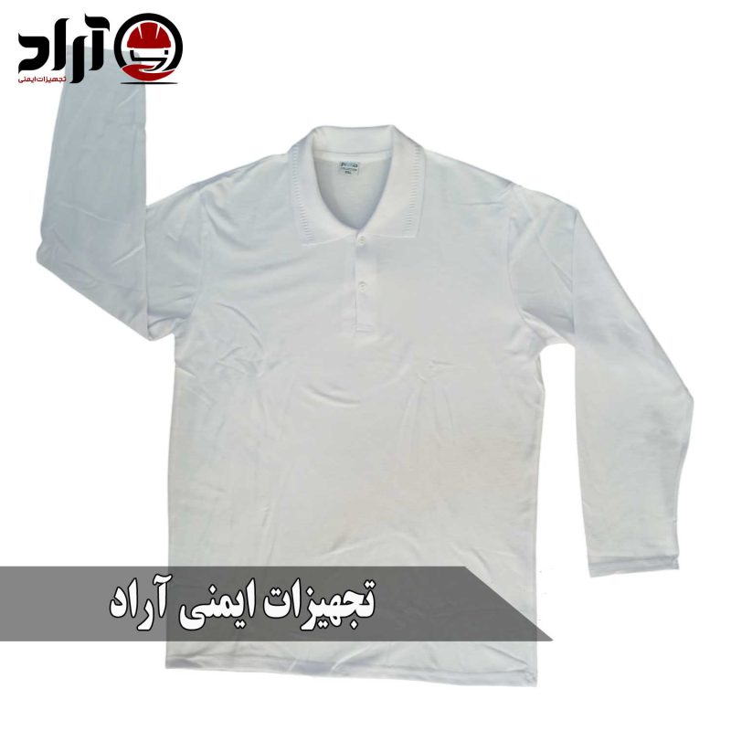 تیشرت کار آستین بلند سفید