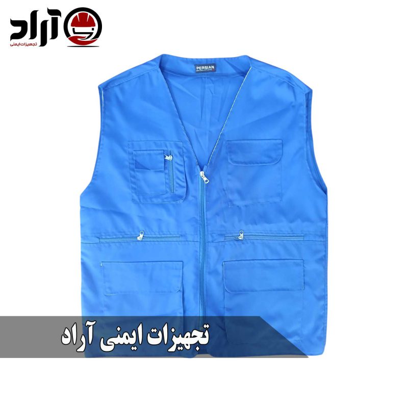 جلیقه خبرنگاری آبی