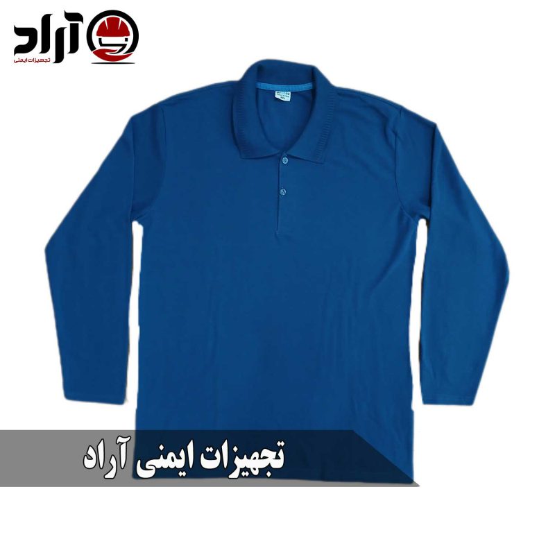 تیشرت کار آستین بلند آبی نفتی