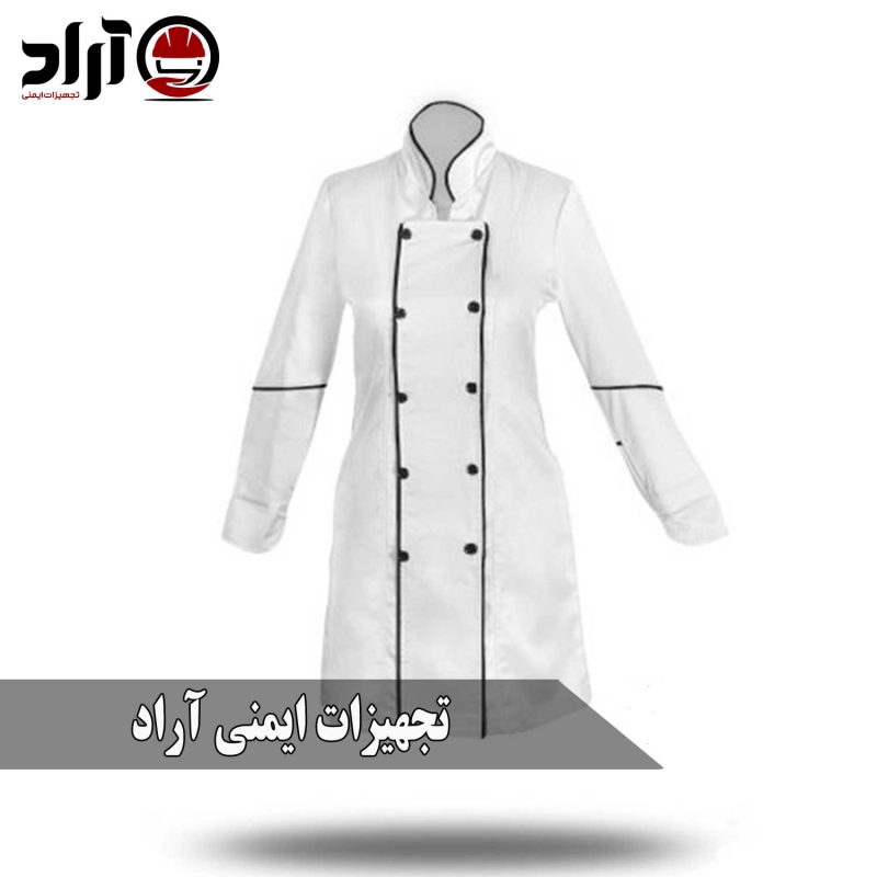 روپوش قاپکدار زنانه سفید مشکی