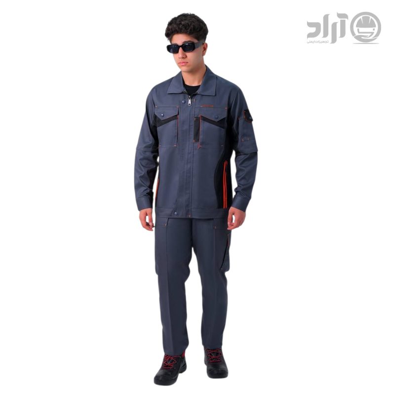 لباس کار سپهر طوسی نارنجی