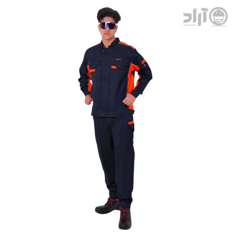 لباس کار سهند سورمه ای نارنجی