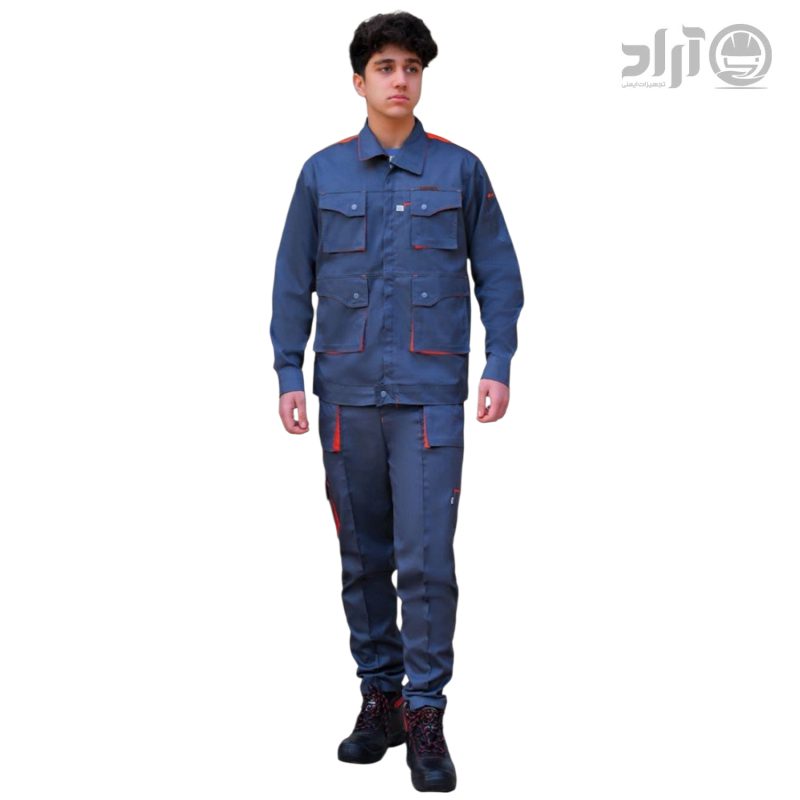 لباس کار پولاد طوسی نارنجی