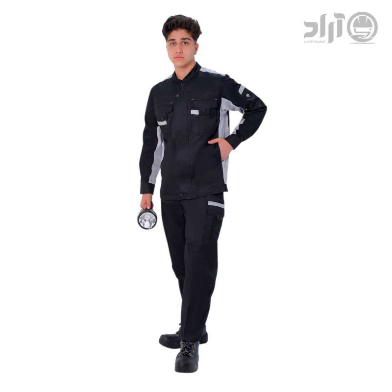 لباس کار سهند مشکی نقره ای