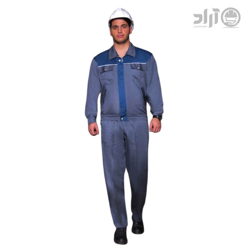 لباس کار آریا طوسی آبی