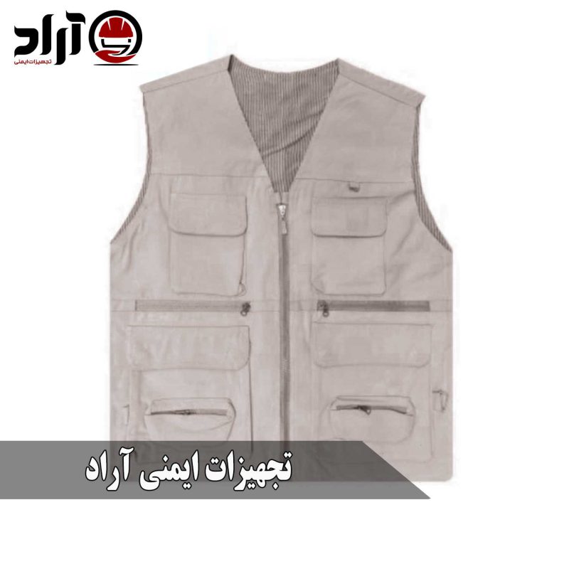 تولید جلیقه خبرنگاری کتان خاکی – انتخابی حرفه‌ای برای فعالان رسانه‌ای