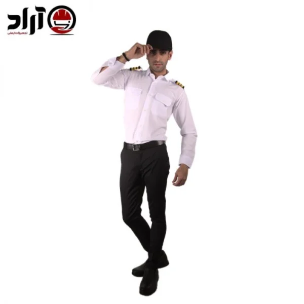 لباس فرم نگهبانی سفید مشکی