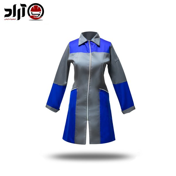 مانتو کار زنانه صنعتی سیلور طوسی آبی