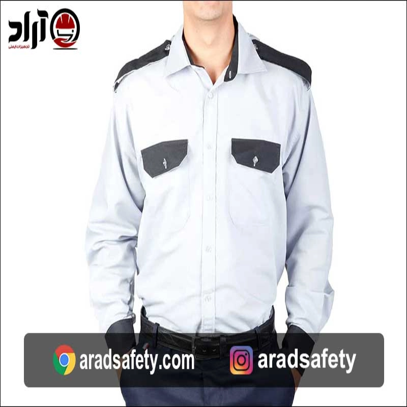 مشخصات لباس فرم نگهبانی سفید مشکی
